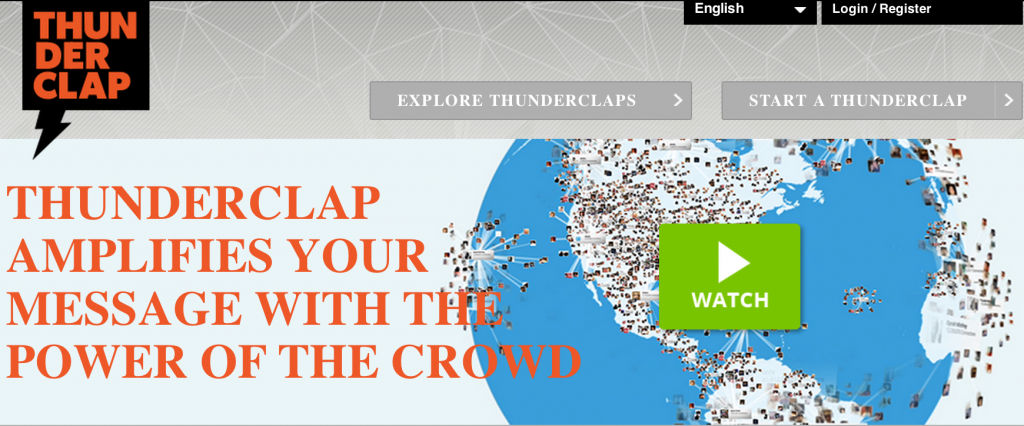 Crowdfunding thunderclap