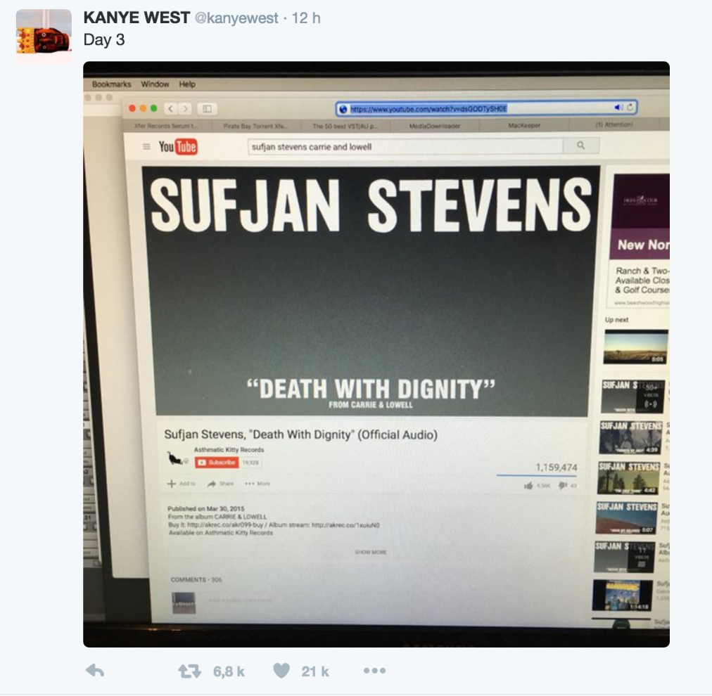 Kanye west tweet