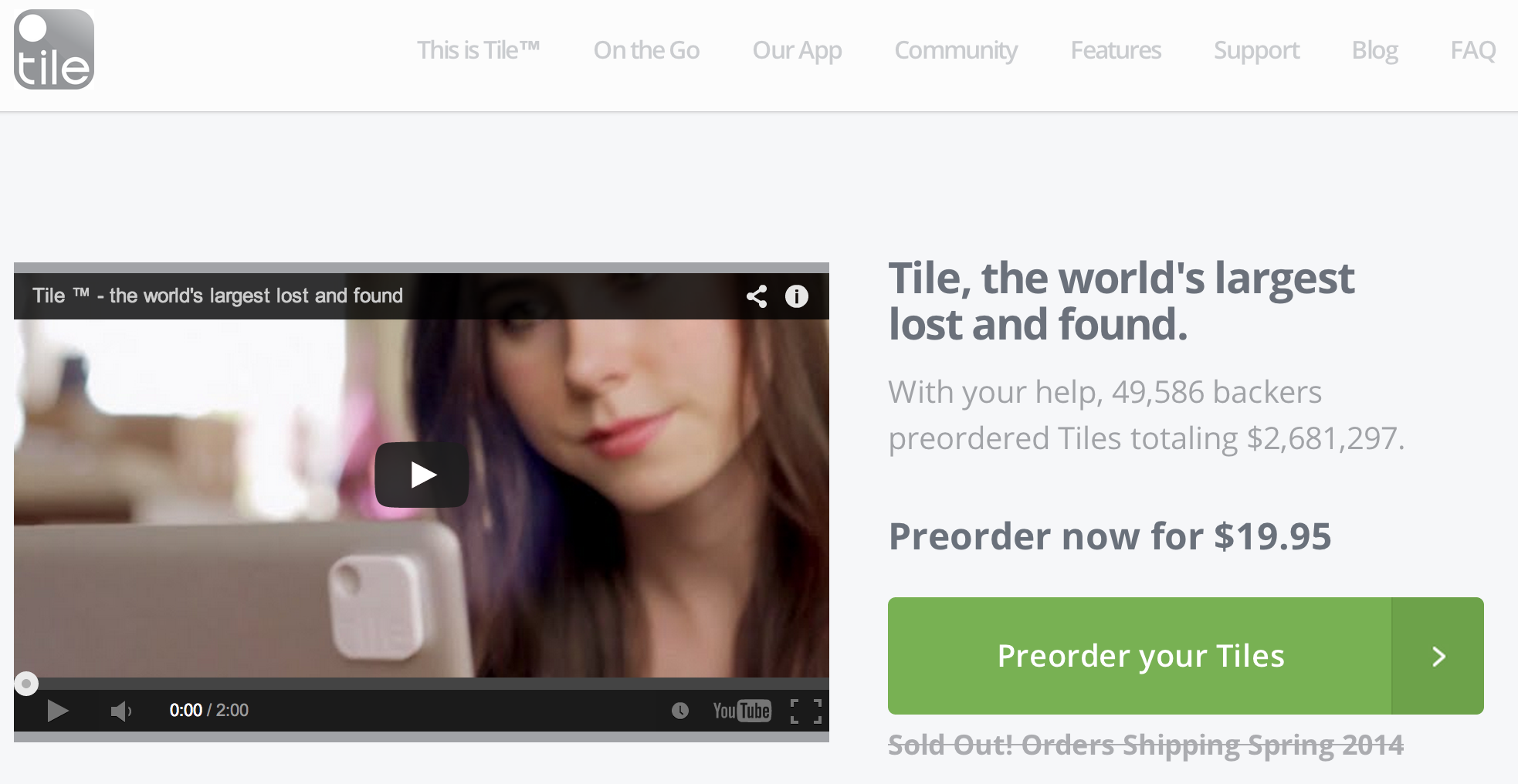 Tracker crowdfunding