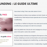 Crowdfunding, le guide ultime, un livre pour tout savoir et réussir sa campagne
